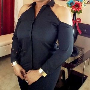 Open Shoulder Button up Shirt